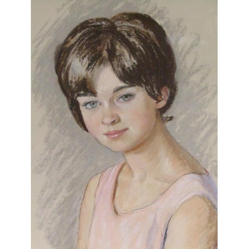 1273 - GRAHAME MERVYN 1966 - PORTRAITS OF TWO LADIES, PASTELS, F/G, EACH 41CM X 27CM