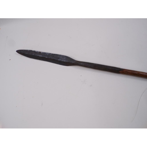 1390A - AFRICAN WARRIOR SPEAR FROM ZAMBIA, 120CM L