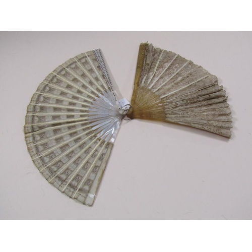 1492 - MOTHER OF PEARL FAN AND A LACE FAN