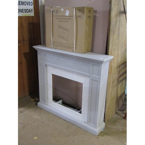 956 - FIRE SURROUND AND HEATER