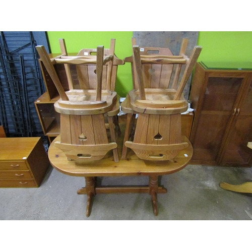 959 - PINE TABLE AND FOUR CHAIRS