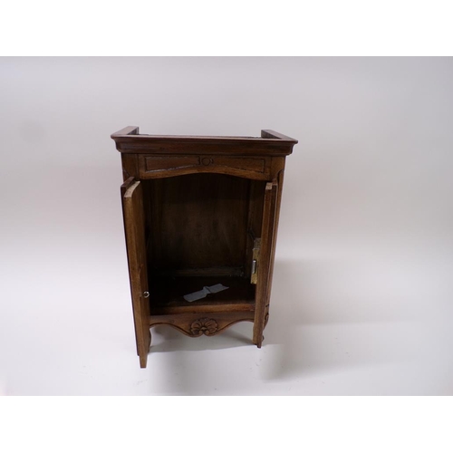 1355A - LATE 19c CONTINENTAL WALNUT TABLE ARMOIR 40cms H