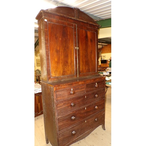 2000 - 19c MAHOGANY BOOKCASE