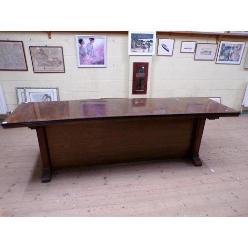 2001 - WALNUT VENEERED REFECTORY TABLE