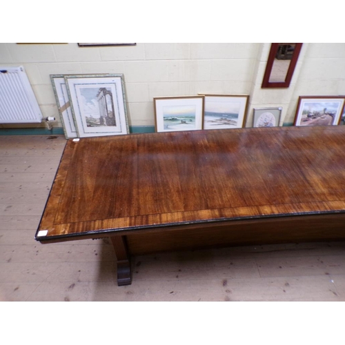 2001 - WALNUT VENEERED REFECTORY TABLE