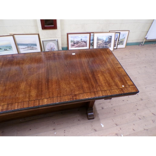 2001 - WALNUT VENEERED REFECTORY TABLE