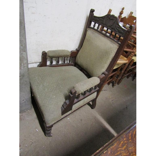 494 - VICTORIAN UPHOLSTERED CHAIR