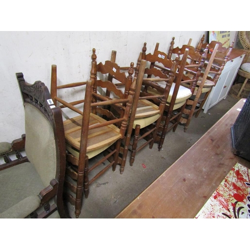 495 - COLLECTION OF LADDERBACK CHAIRS