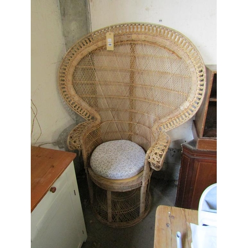 498 - WICKER PEACOCK CHAIR