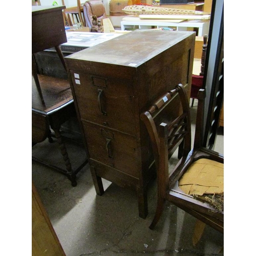 507 - EARLY 20c TWO DRAWER FILING CABINET