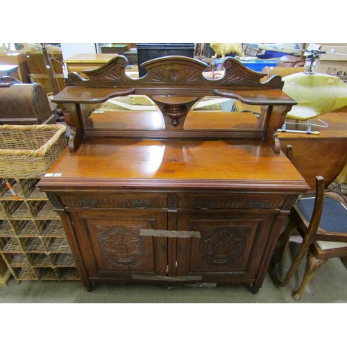 583 - VICTORIAN MIRROR BACK SIDEBOARD