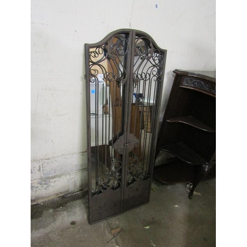 622 - CAST IRON GATED GARDEN MIRROR