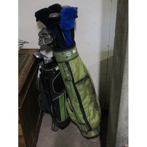 649 - TWO BAGS OF GOLF CLUBS