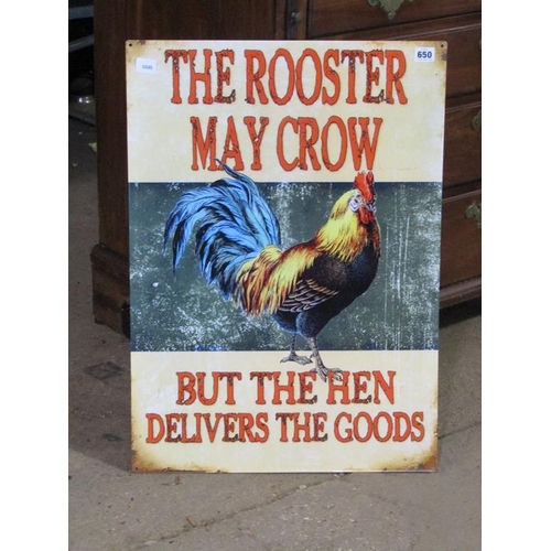 650 - ROOSTER SIGN