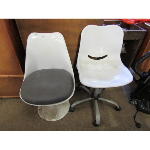 707 - TWO SWIVEL CHAIRS