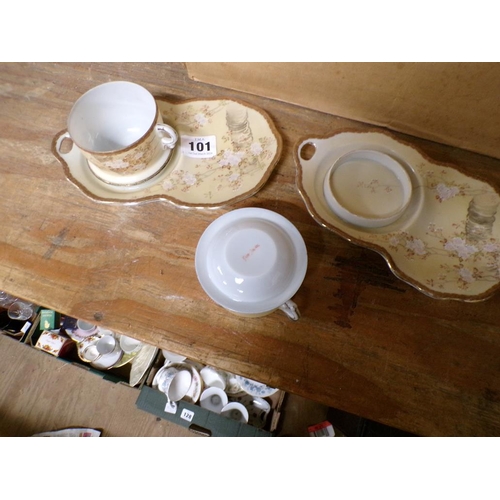 101 - TWO JAPANESE MEIJI PERIOD CUPS AND SAUCERS