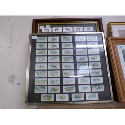 146 - FRAMED CIGARETTE CARDS ETC.