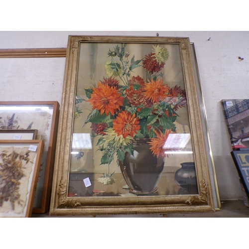 152 - FRAMED AND COLOURED STILL LIFE PRINTS