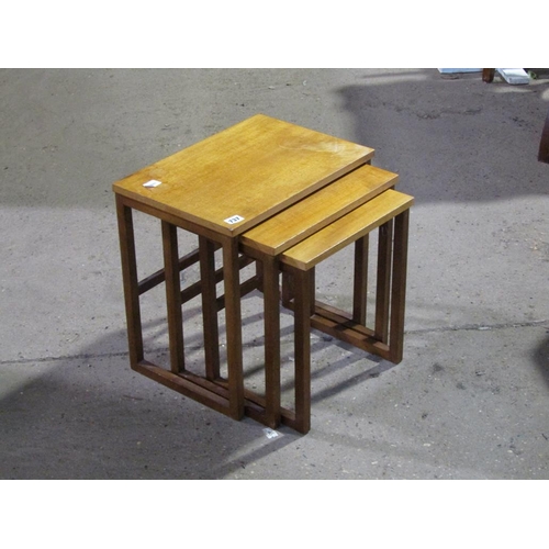 737 - NEST OF THREE TEAK TABLES