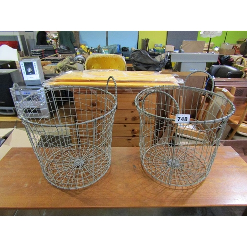 748 - TWO WASTE PAPER BASKETS