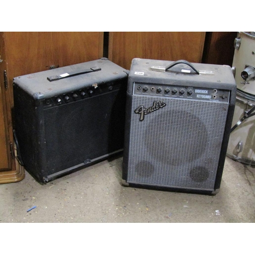 750 - AMPLIFIER AND A FENDER SPEAKER