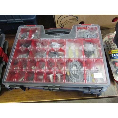 884 - THREE BOXES OF NAILS, SPANNERS, SCREWS ETC.