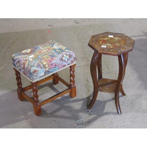 774 - STOOL AND OCCASIONAL TABLE