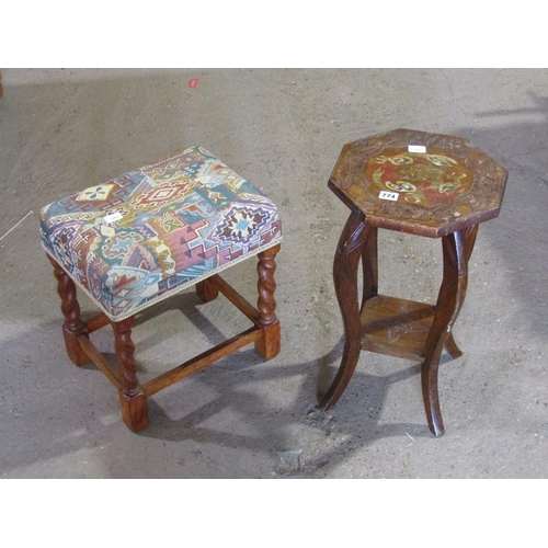 774 - STOOL AND OCCASIONAL TABLE