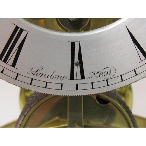 23 - A mid 19c English fusee skeleton clock, the 13cm diam silvered dial signed T. Cox Savory, 47 Cornhil... 