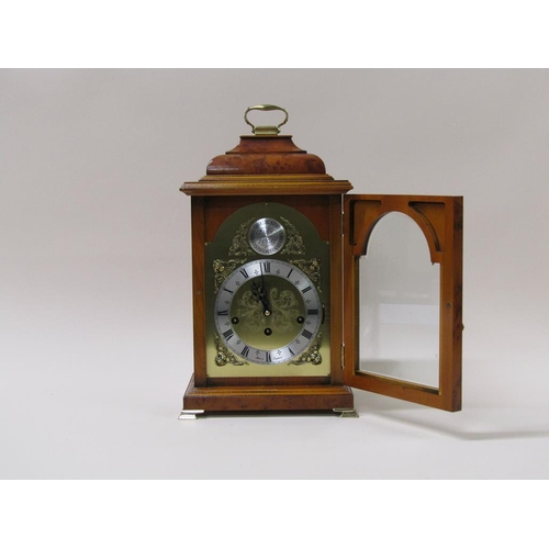 28 - A late 20c English bracket clock by Comitti, the three train barrelled spring movement having Westmi... 