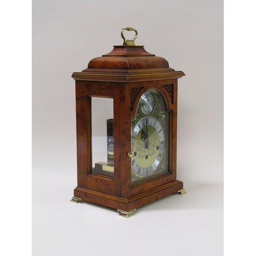 28 - A late 20c English bracket clock by Comitti, the three train barrelled spring movement having Westmi... 