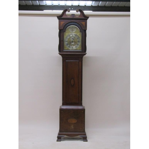 29 - A mid 18c eight day longcase clock, the 30cm arched brass dial signed James Smith, London and having... 