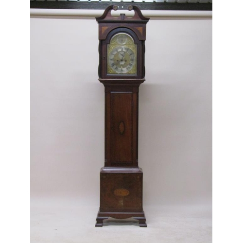 29 - A mid 18c eight day longcase clock, the 30cm arched brass dial signed James Smith, London and having... 