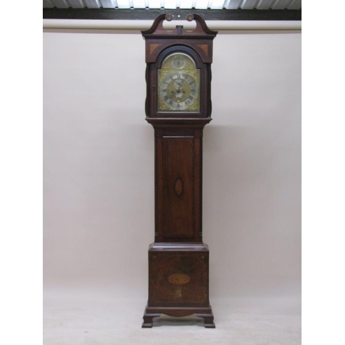 29 - A mid 18c eight day longcase clock, the 30cm arched brass dial signed James Smith, London and having... 