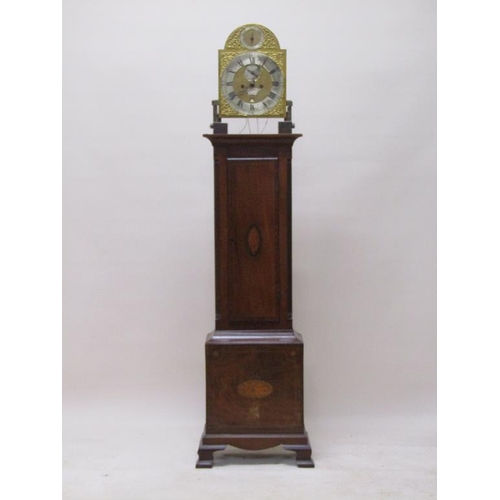 29 - A mid 18c eight day longcase clock, the 30cm arched brass dial signed James Smith, London and having... 