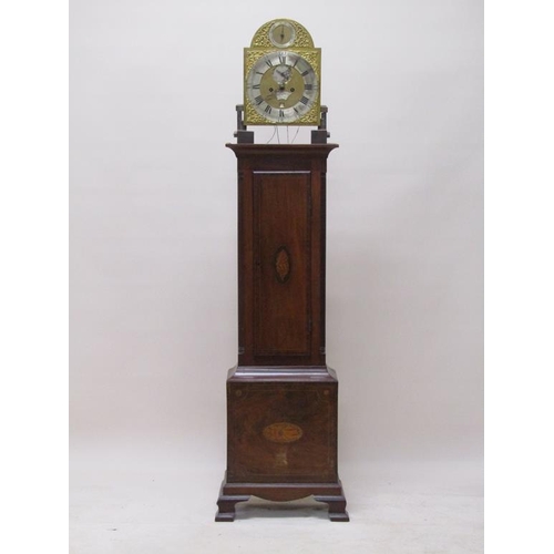 29 - A mid 18c eight day longcase clock, the 30cm arched brass dial signed James Smith, London and having... 