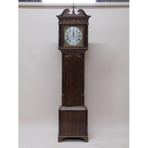 32 - A late 18c eight day longcase clock, the 30cm sq. brass dial signed C.Edward Gillett Manchester (Cha... 