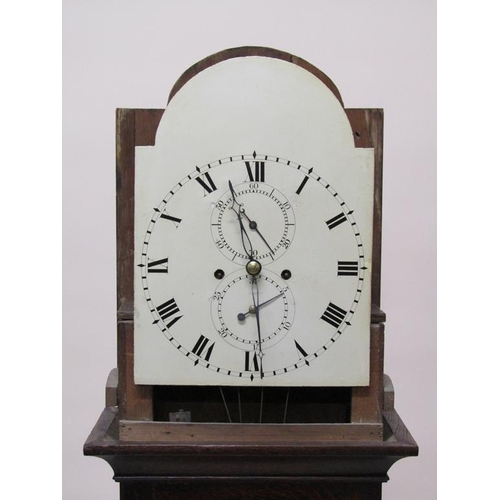 32 - A late 18c eight day longcase clock, the 30cm sq. brass dial signed C.Edward Gillett Manchester (Cha... 