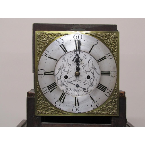 32 - A late 18c eight day longcase clock, the 30cm sq. brass dial signed C.Edward Gillett Manchester (Cha... 