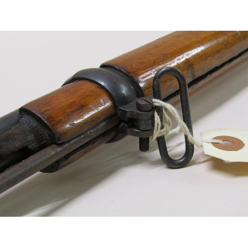 10 - A 19c single barrel sporting percussion rifle with walnut stock, 83cm barrel, 104cm l overall.