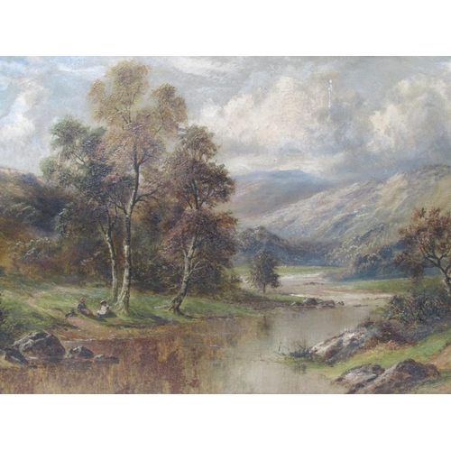 250 - W.E Pettingale - On the Llugwy - North Wales, signed oil on canvas, framed, 49cm x 75cm.