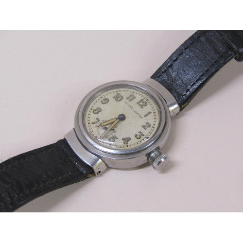 79 - A 1930's Rolex Oyster 'Egyptian' cased gents watch, numbered 65650 to reverse and engraved with init... 