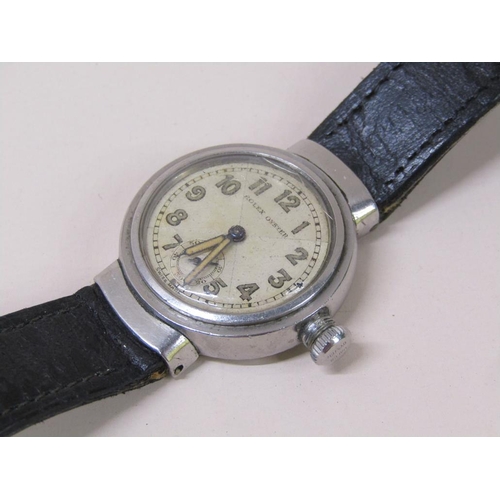 79 - A 1930's Rolex Oyster 'Egyptian' cased gents watch, numbered 65650 to reverse and engraved with init... 