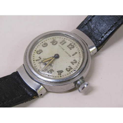 79 - A 1930's Rolex Oyster 'Egyptian' cased gents watch, numbered 65650 to reverse and engraved with init... 