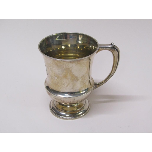 121 - An Edwardian silver tankard, Birmingham 1908, 4.2ozt, 10cm h.