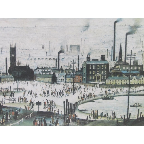 232 - L.S Lowry 1944 - An industrial town, limited edition coloured print 23/500, signed in pencil, framed... 