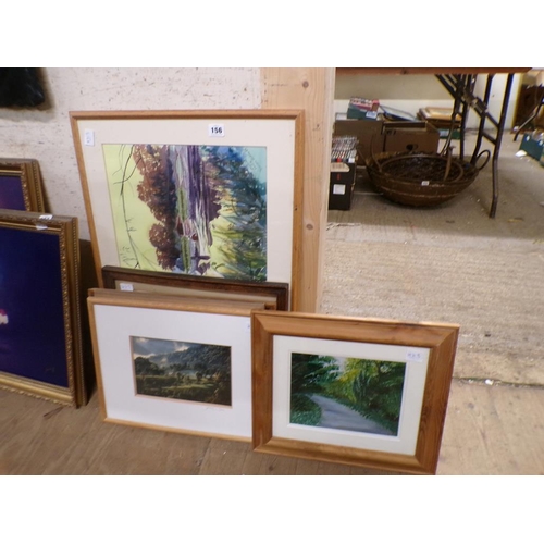 156 - COLLECTION OF FRAMED WATERCOLOURS AND PRINTS