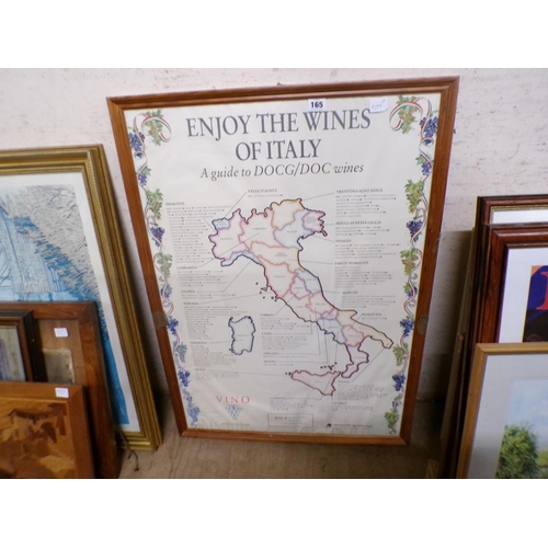 165 - FRAMED PRINTS RELATING TO WINE