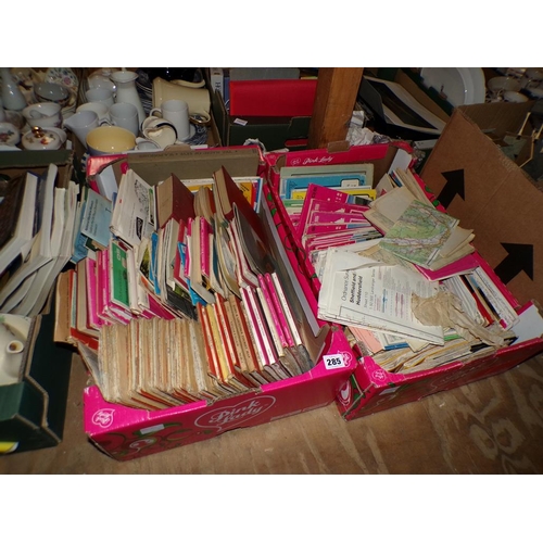 285 - TWO BOXES OF ORDNANCE SURVEY MAPS