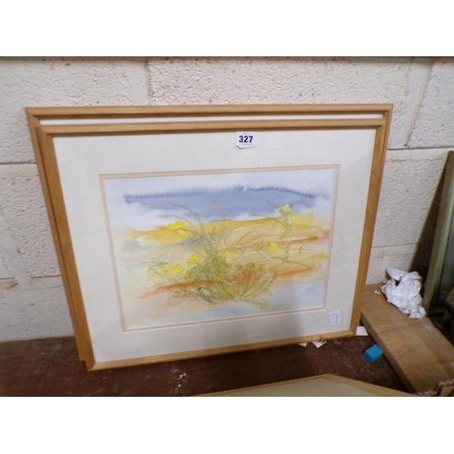 327 - FRAMED WATERCOLOURS